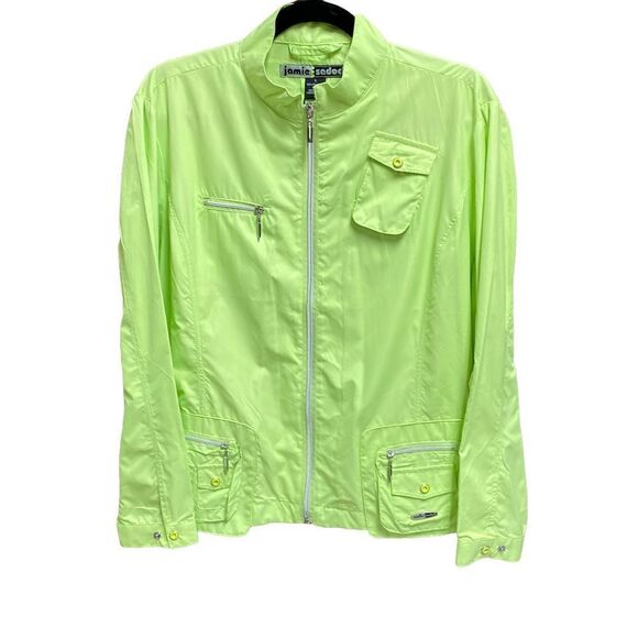 Jamie Sadock Lime Green Light Weight Jacket Size Large NWT - Picture 1 of 6